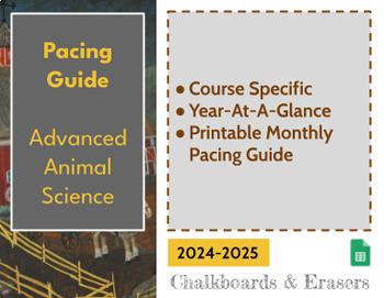 Preview of Pacing Guide - Advanced Animal Science