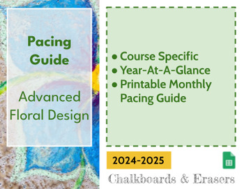 Preview of Pacing Guide - Advanced Floral Design