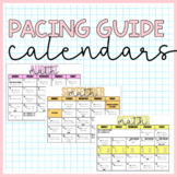 Pacing Guide Calendars 2020-2021 FREEBIE!