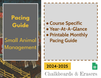 Preview of Pacing Guide - Small Animal Management