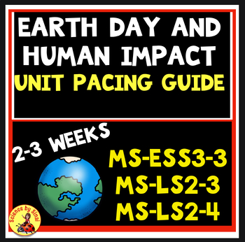Preview of Pacing Guide for HUMAN IMPACT AND EARTH DAY UNIT MS-ESS3-3, MS-LS2-3, MS-LS2-4