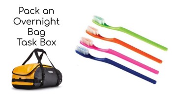 Preview of Pack an Overnight Bag Task Box Resource
