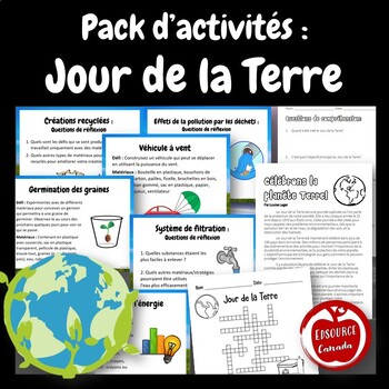 Preview of Pack d'activités pour le Jour de la Terre (French Earth Day activities)