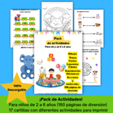 Pack de Actividades para Niños de 2 a 6 años (17 Cartillas