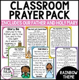 Pack of Catholic Classroom Prayers - Rainbow Theme