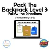Pack the Backpack Level 3: Following Directions Task for L