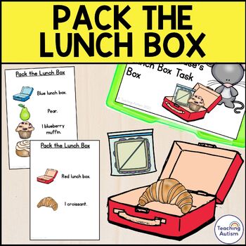 Preview of Pack the Lunch Box Task Box | Task Boxes for Special Education
