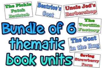 Preview of Bundle of 6 thematic book units