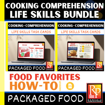 Preview of Life Skills COOKING COMPREHENSION: Packaged Food Directions | Google Bundle