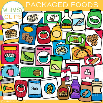 Preview of Packaged Grocery Store Foods Clip Art