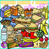 Packed Lunch / Picnic Snack Food realistic clip art