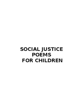 Preview of Packet of 10 social justice-related poems for children