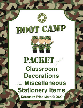 Preview of Packet of Boot Camp Decorations & Misc Stationery Items for Test Prep - EDITABLE