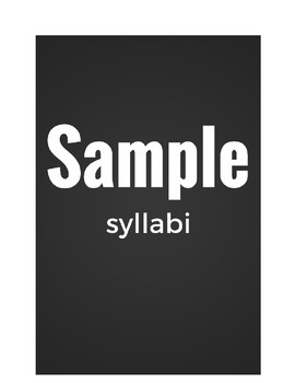 Preview of Packet of Sample Syllabi