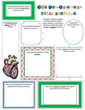 Preview of Packet of Three Graphic Organizers for Edgar Allen Poe Stories