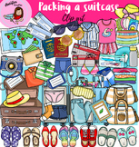 Packing a suitcase 1 -Travel clip art