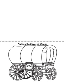 western wagon coloring page