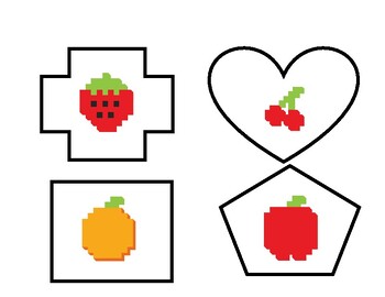 Preview of Pacman Fruit Shapes Cutting