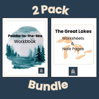 Preview of Paddle to Sea Great Lakes Bundle Paddle Workbook Great Lakes Worksheets Notebook