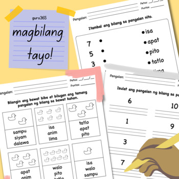 Pagbilang sa Filipino (Counting in Filipino) by Guro365 | TPT