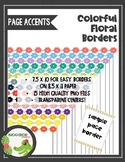 Page Accents - Colorful Floral Borders