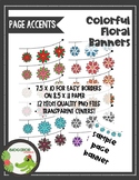 Page Accents - Colorful Floral Banners
