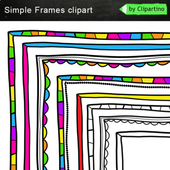 Preview of Doodle Borders and Frames Clipart for Commercial Use