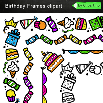 happy birthday frame clipart