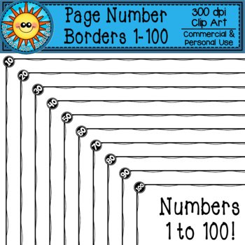 number borders clip art