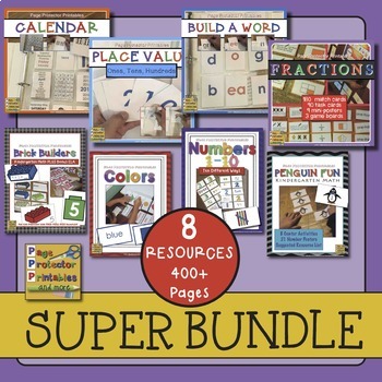 Preview of Page Protector Printables Super Bundle