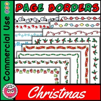 Page borders, frames and backgrounds: Christmas Borders by Round Owl ...