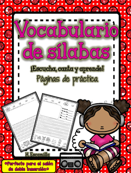 Preview of Páginas de práctica de vocabulario - Extensión de Las sílabas musicales