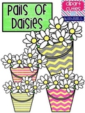 Pail of Daisies Spring Clip Art