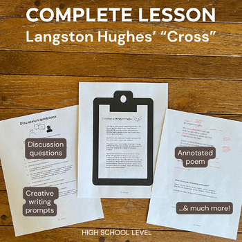 Preview of Painless Poetry! Teaching Langston Hughes' "Cross"