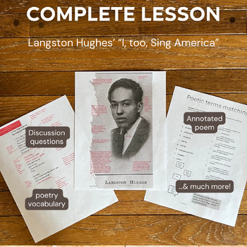 Preview of Painless Poetry! Teaching Langston Hughes' "I, Too, Sing America"