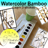 Art Lesson - Paint Bamboo with watercolor Think Art Now