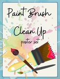 Paint Brush Clean up poster set