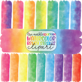 Paint Brush Stroke Clipart Watercolor Texture for Labels Banners