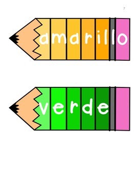 Color Word Labels in English and Spanish - FREEBIE by Live Love and Teach