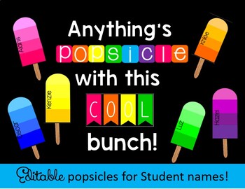 Preview of Back to School -Paint Chip Popsicle Bulletin Board or Door Display