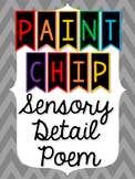Paint Chip Sensory Detail Poem - FREEBIE