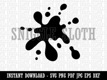 Preview of Paint Ink Blood Spatter Splat Drip Clipart Digital Download SVG EPS PNG PDF AI