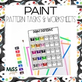 Paint Pattern Strips Activity and Worksheets