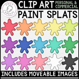 Paint Splats CLIP ART with Moveable Pieces for Digital and