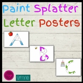 Paint Splatter Classroom Décor- ABC Poster Set-Capital Blo