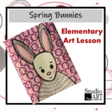 Paint Stamp and Draw a Spring Bunny Art Lesson