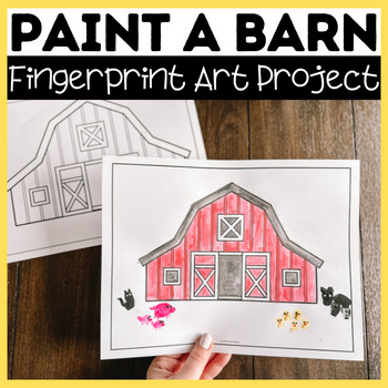 Paint a Barn with Fingerprint Farm Animals | Easy Low-Prep Art Project!