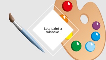 Preview of Paint a Rainbow: Interactive Powerpoint (with CORE VOCAB!)
