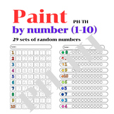 Paint by number (1-10).