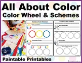 Color Wheel and Color Schemes Paintable Printable